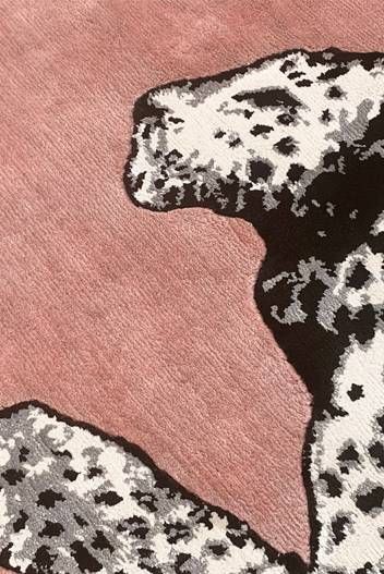 Leopards Pink Rug by Jimmie Martin
