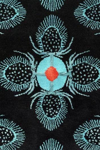 Teasel Black Rug by Patternistas